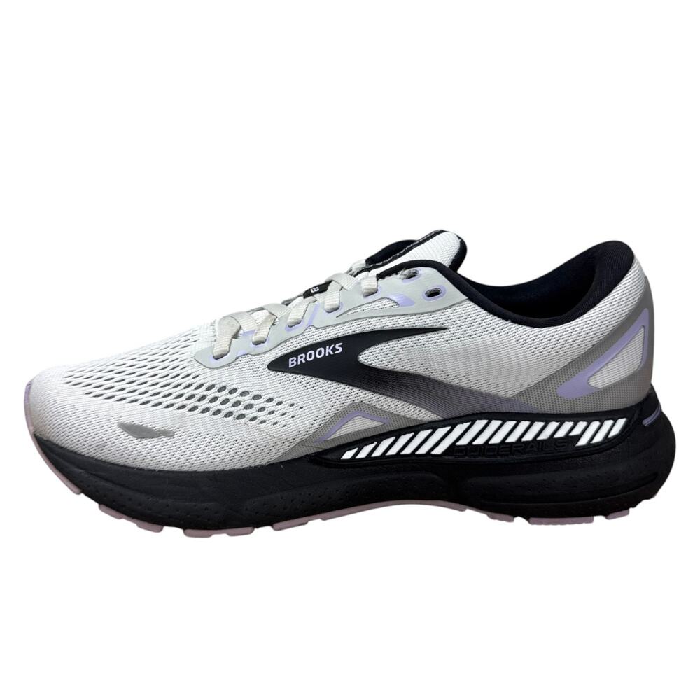 Brooks Adrenaline GTS 23 Womens 9 Stability Running Shoes White Black Purple D